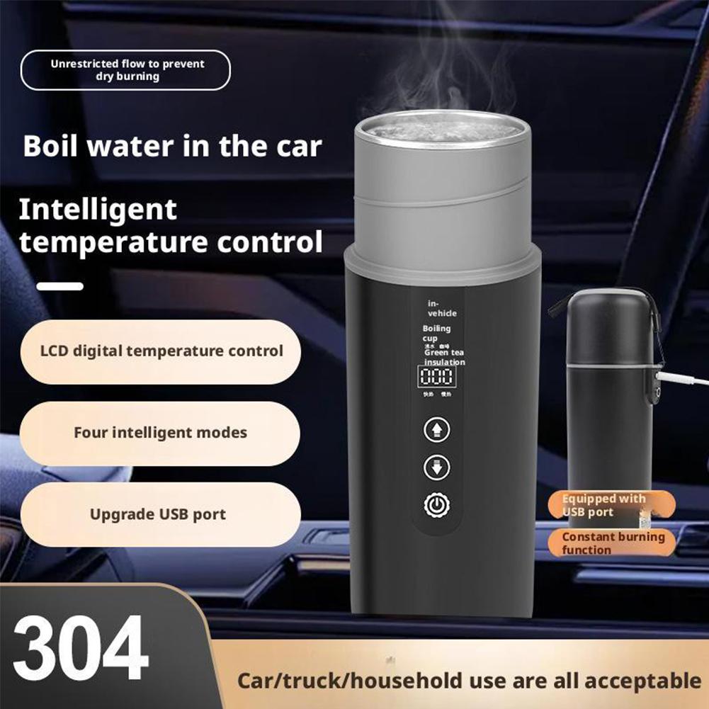 Electric Kettle Temperature Control - 12V 24V 車載加熱カップ 電気ケトル スマート温度調節カップ 車載保温器