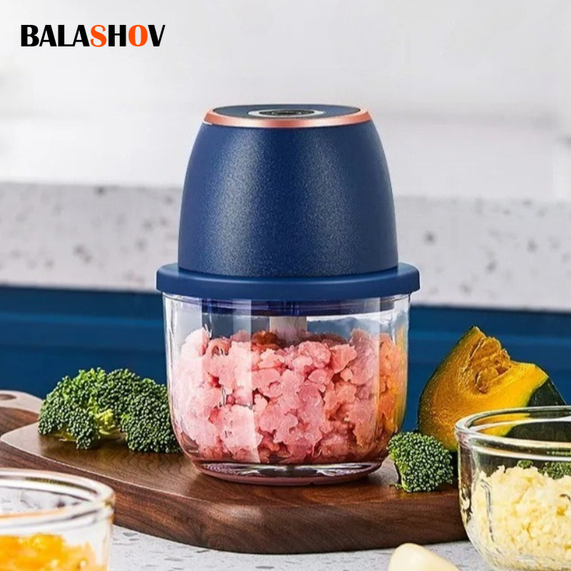 Small Appliances - 350ML 電動ミートグラインダー フードクラッシャー ニンニク潰し器 USB多機能野菜スライサー プロセッサー