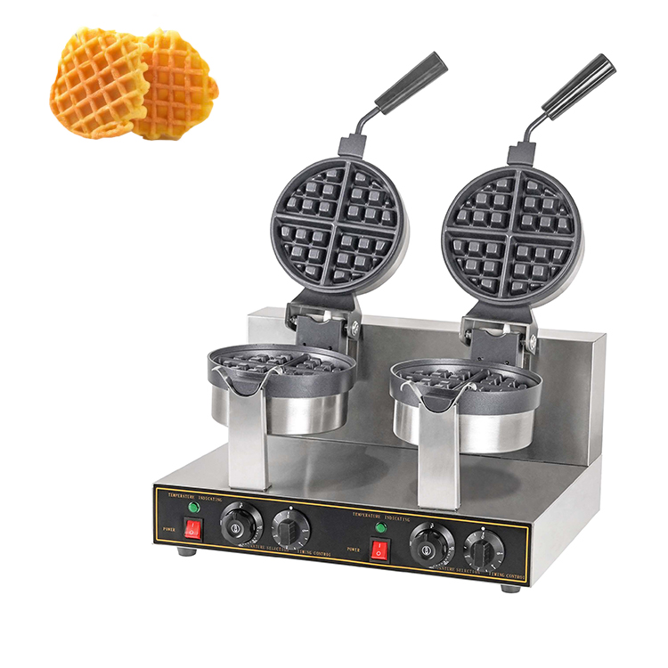 デュアル電気式ミニベルギーワッフルメーカー。プロ仕様の卸売用 - Mini Waffle Maker Machine のレビューと価格